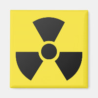 Símbolo atômico nuclear da radiação radioativa