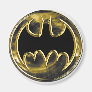 Íman Símbolo Batman Logotipo Dourado