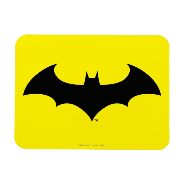 Íman Símbolo Batman | Logotipo Silhuette Bat Simples (Horizontal)
