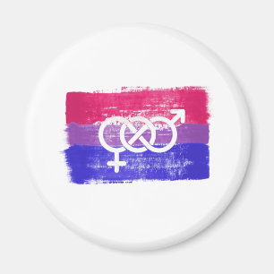 ÍMAN SÍMBOLO BISEXUAL PINTADO