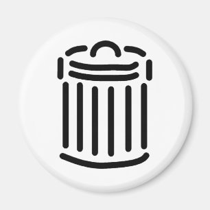 Íman Símbolo Black Trash Can