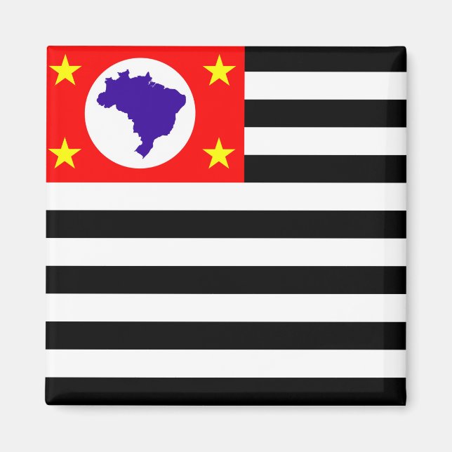 Íman Símbolo brasil da bandeira paulistana (Frente)