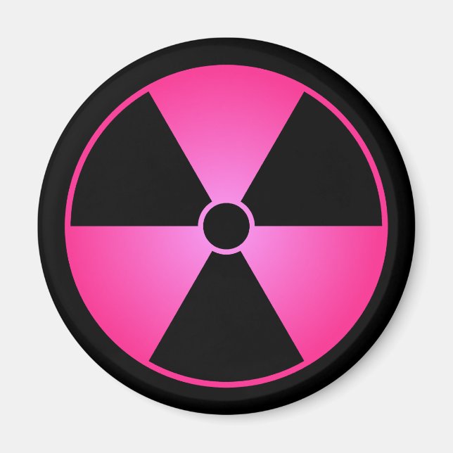 Íman Símbolo cor-de-rosa da radiação (Frente)
