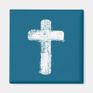 Íman Símbolo Cristão Minimalista de Fé Cruz Simples