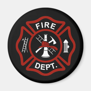 Íman Símbolo Cruz Maltês Negro em Fundo Negro