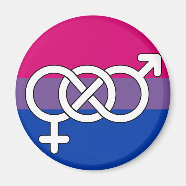 Íman Símbolo da Bandeira do Orgulho Bissexual (Frente)