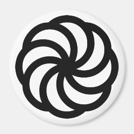 Íman Símbolo da Eternidade Armênia Preto em Branco
