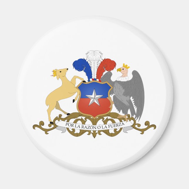 Íman Símbolo da Herálseca do Casaco Oficial do Chile (Frente)
