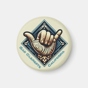 Íman Símbolo da Mão de Surfer-