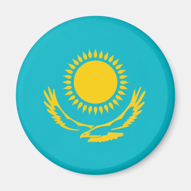 Íman Símbolo da nação do país do Cazaquistão - bandeira (Frente)