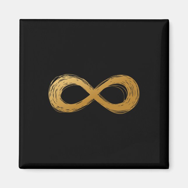 Íman Símbolo da Neurodiversidade do ouro Infinity - Aut (Frente)