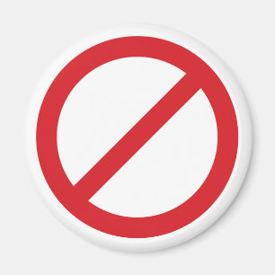 Íman Símbolo da proibição Sign/No