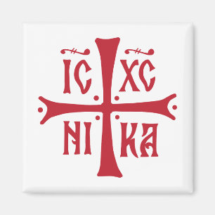 Íman símbolo da religião ortodoxa cristã ICXCNIKA cruz