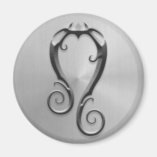 Íman Símbolo de aço inoxidável de Leo