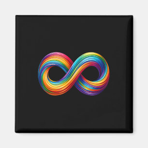 Íman Símbolo de Arco-íris do Sinal de Infinito da Neuro