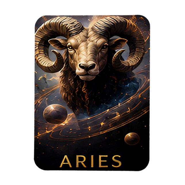 Íman Símbolo de Astronomia do Zodíaco de Áries (Vertical)