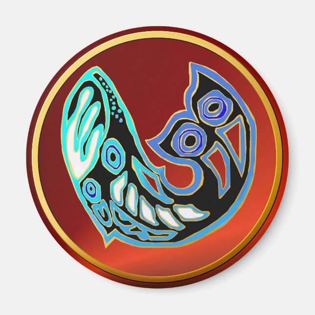 Íman Símbolo de baleia Magnet (Frente)