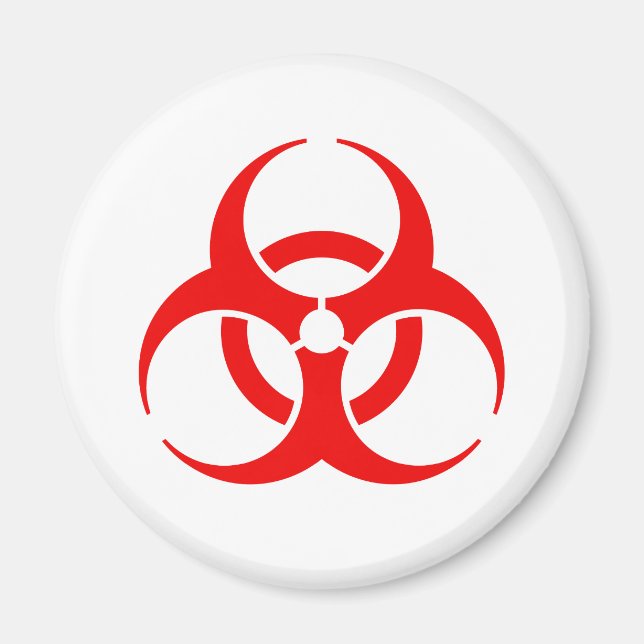 Íman Símbolo de Biohazard Vermelho (Frente)