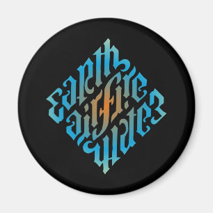 Íman Símbolo de Elementos Iluminados Azul