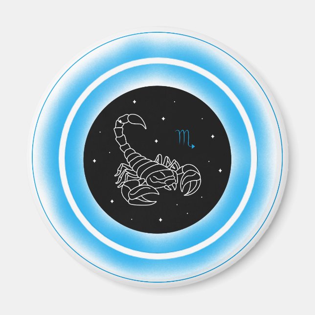Íman Símbolo de Escorpião – Emblema Mínimo de Astrologi (Frente)