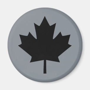 Íman Símbolo de Folha de Caracteres Pretos Canadenses