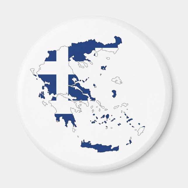 Íman símbolo de forma do mapa de bandeira do país de gr (Frente)