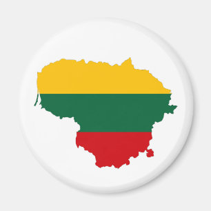 Íman símbolo de forma do mapa do país da Lituânia