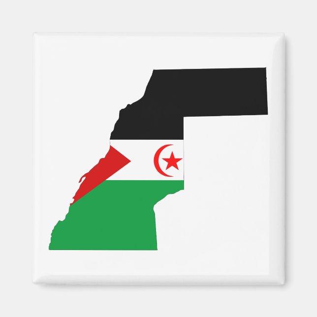 Íman símbolo de forma do mapa do país sahara ocidental (Frente)