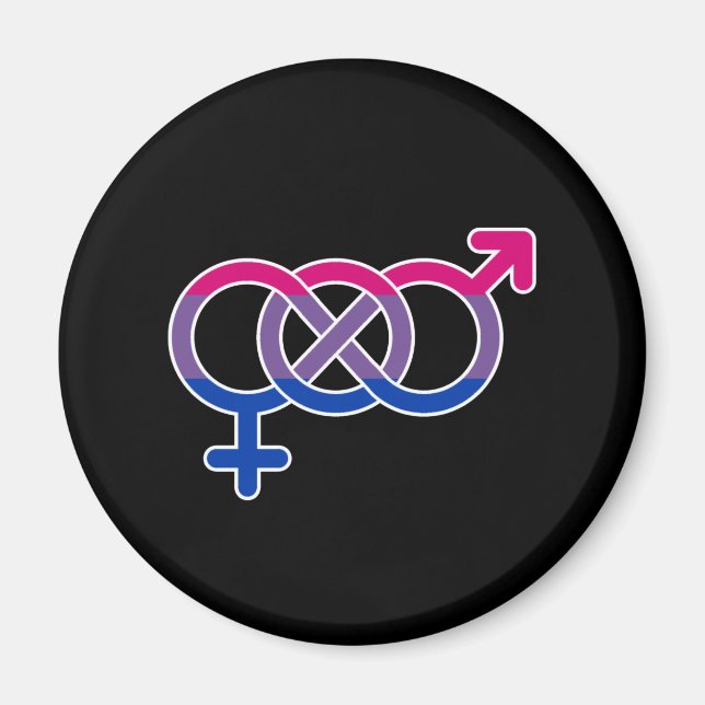 Íman Símbolo de Gênero da Bissexualidade (Frente)