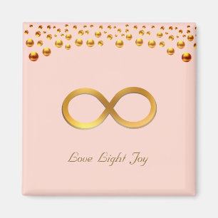 Íman Símbolo de Infinito Dourado e Bonito