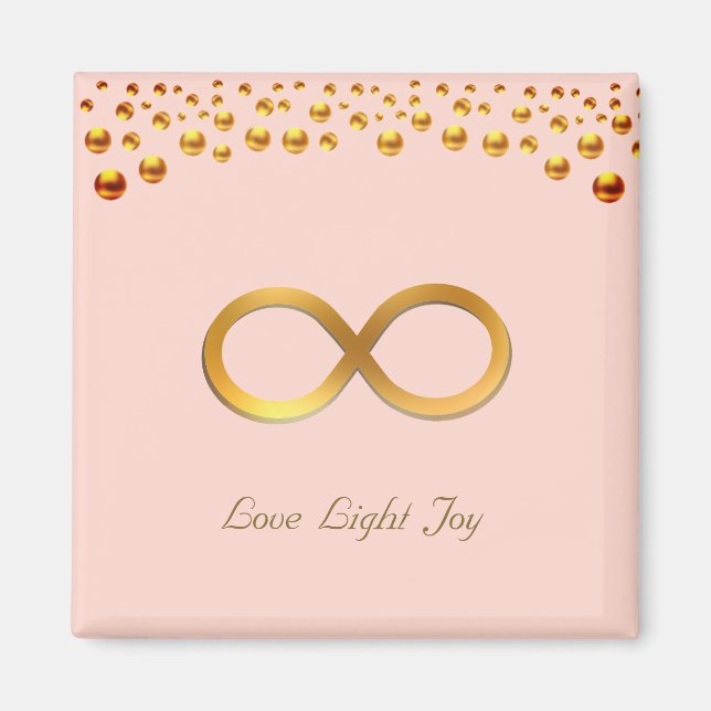 Íman Símbolo de Infinito Dourado e Bonito (Frente)