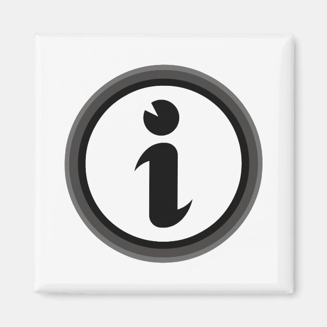 Íman Símbolo de informações (Frente)