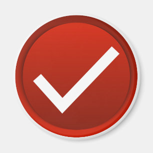 Íman Símbolo de Marca de Verificação Vermelha