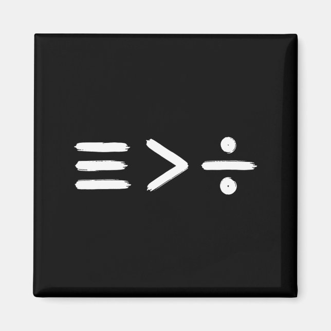 Íman Símbolo de matemática de igualdade > Divisão St (Frente)