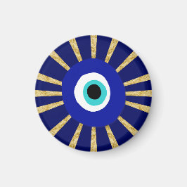 Íman Símbolo de Olho mau no Sunburst Dourado