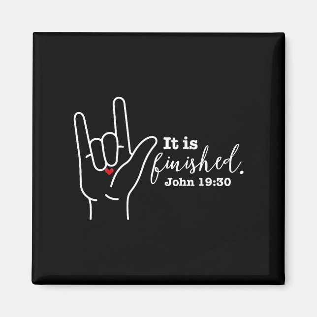 Íman Símbolo de Páscoa de fé cristã surda Idioma de asl (Frente)
