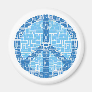 Íman Símbolo de paz (azul)