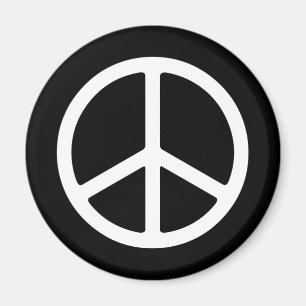 Íman Símbolo de paz branco magro