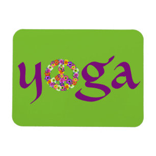 Íman Símbolo de Paz de Yoga Floral