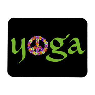 Íman Símbolo de Paz de Yoga Floral