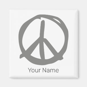 Íman Símbolo de Paz - Sinal de Vintage para Hippie Pací