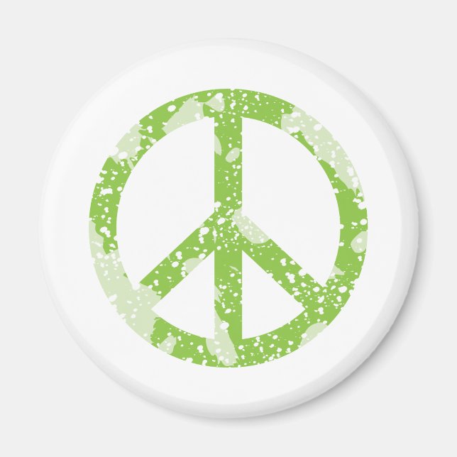 Íman Símbolo de Paz (Verde) (Frente)