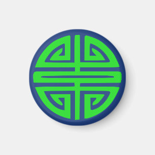 Íman Símbolo de prosperidade chinês verde