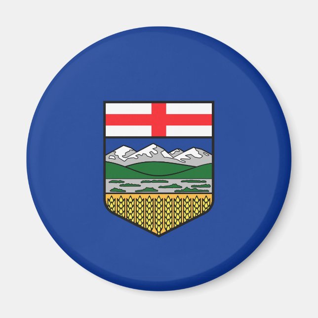 Íman Símbolo de província de Alberta Flag Canada (Frente)