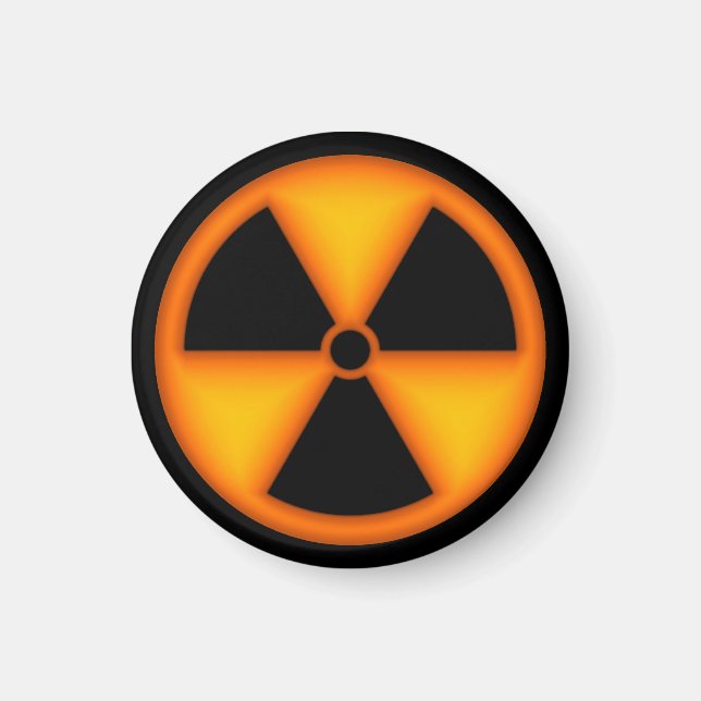 Íman Símbolo de Radiação Laranja (Frente)
