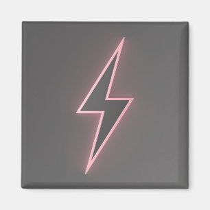 Íman Símbolo de raio rosa brilhante