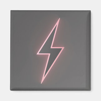 Íman Símbolo de raio rosa brilhante