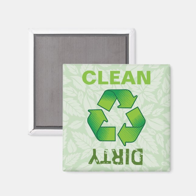 Íman Símbolo de reciclagem (Front/Back)