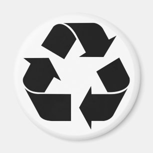 Íman Símbolo de Reciclagem - Preto