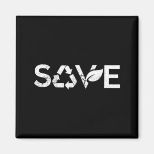 Íman Símbolo de Reciclagem Salve a Terra Terra Ecológic